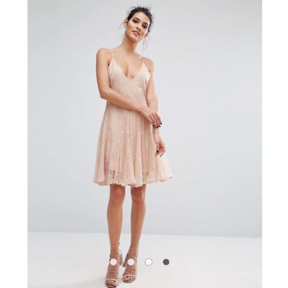 Keepsake Mini Lace Dress Rose Pink Small